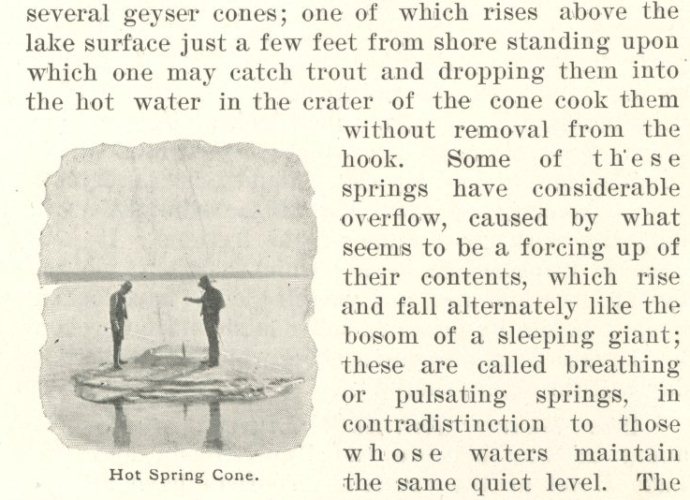 Hot Spring Cone - 'Haynes Guide - Yellowstone Park Illustrated'