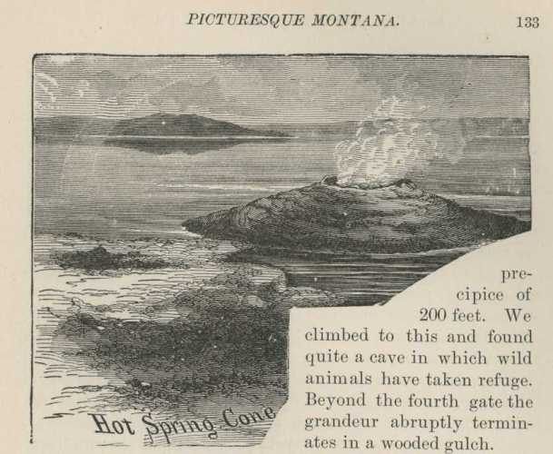Hot Spring Cone - 'Montana And Yellowstone Park'